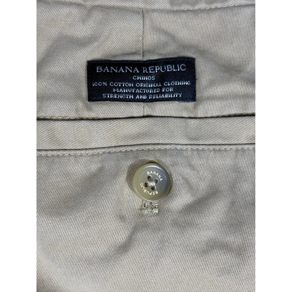 Banana Republic Emerson Chino Khaki Pants Mens 35x32 Tan Straight Leg‎ 859793-01